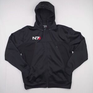 Mass Effect Bioware Jacket Mens XXL Black N7 Hoodie Thick Heavyweight Cosplay